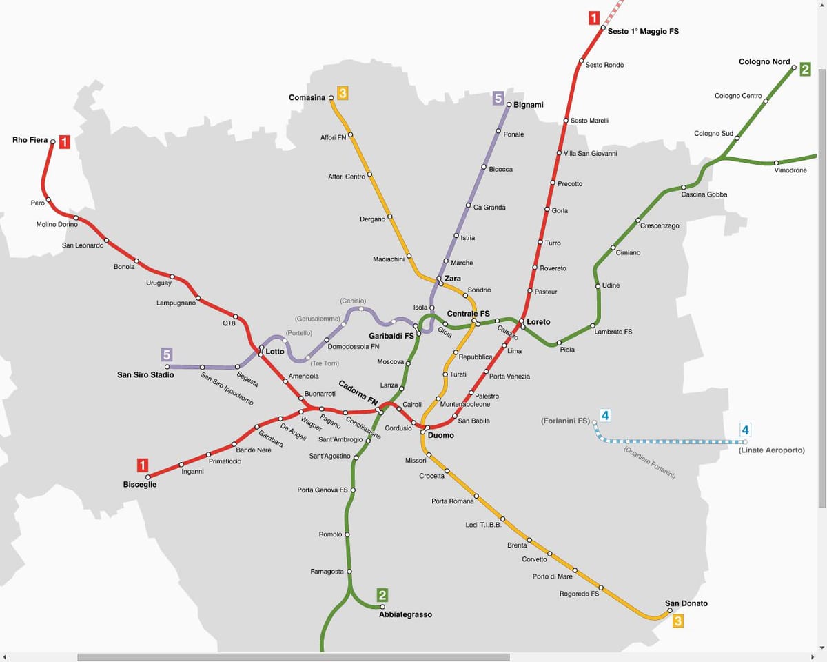 kart atm Милано tramvay