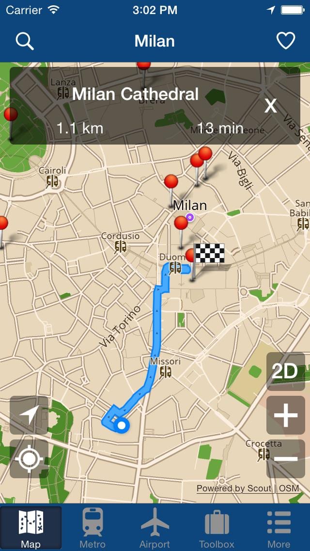 kart Milan offline