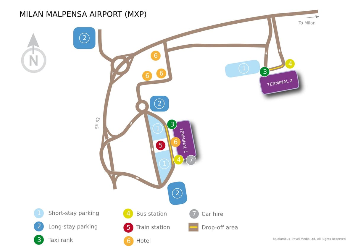 terminal Milan Мальпенса 1 xəritəsi