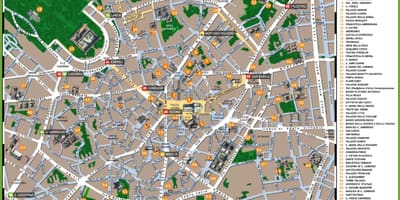 Turistik Milan xəritədə