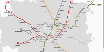 Kart atm Милано tramvay