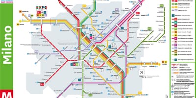 Милано avtobus xəritə