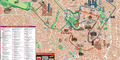 Milan hop-o-hop-off avtobus turu xəritə