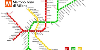 Metro xəritəsi Milana
