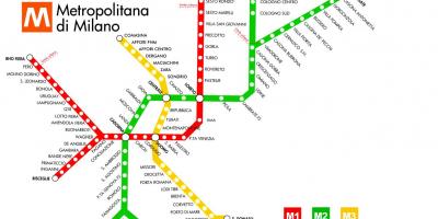 Metro xəritəsi Milana