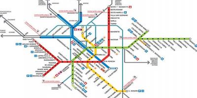 Metro xəritəsi Milana