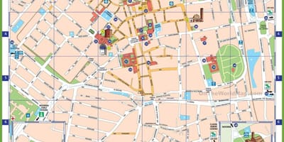 Milan, İtaliya yerləri xəritəsi